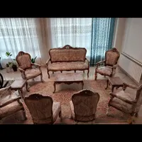 مبل استیل ۹ نفره ناهارخوری ۸ نفره کارنکرده سالم|مبلمان خانگی و میز عسلی|تهران, فاطمی|دیوار