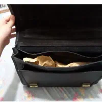 کیف چرم اصل سیاه مردانه نو