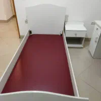 تخت خواب یک نفره با پاتختی MDF