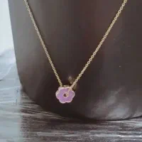 گردنبند گل روکش طلا