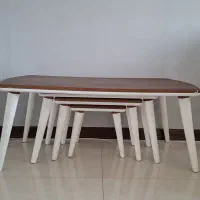 میز عسلی چوبی 4 تیکه تمیز و بدون ایراد|مبلمان خانگی و میز عسلی|گنبد کاووس, |دیوار