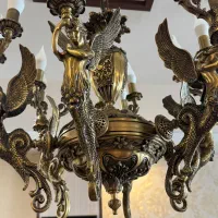 لوستر طرح فرشته ۶ شاخه ۱۸ شعله و شمعدان