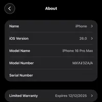 اپل iPhone 16 Pro Max با حافظهٔ ۲۵۶ گیگابایت|موبایل|کرج, باغستان|دیوار
