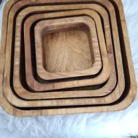 ظرف ۵تیکه چوبی بدون پایه