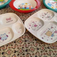 تعدادی ظروف غذای کودک نو و در حد نو|ظروف نگهدارنده، پلاستیکی، یک‌بارمصرف|کرج, عظیمیه|دیوار