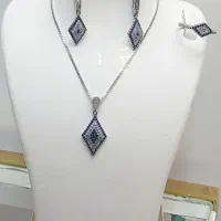 ست گردنبند و گوشواره و انگشتر نقره زنانه|جواهرات|اصفهان, چرخاب|دیوار