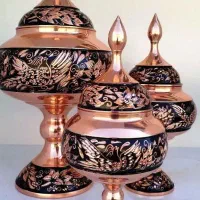 شکلات خوری 28سانت الماس تراش مسی عمده|صنایع دستی و سایر لوازم تزئینی|اصفهان, رهنان|دیوار