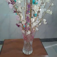 گلدان شیشه ایی|گل مصنوعی|کرمانشاه, |دیوار