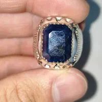 انگشتر یاقوت کبود آنهیت جهت معاوضه یا فروش|جواهرات|ایلام, |دیوار