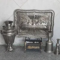 سینی سماورزغالی منقل روسی عتیقه