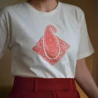 تیشرت نخ پنبه با طرح بته جقه عمده و تک