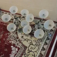 لوستر 5 شاخه‌ایی تمیز و سالم در حد نو