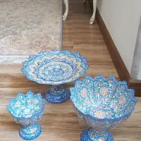 سه تیکه میناکاری اصفهان مسی تخفیف هم دارد|صنایع دستی و سایر لوازم تزئینی|کرج, حسینآباد|دیوار