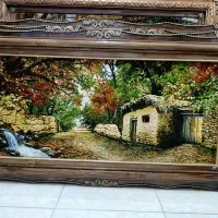 تابلوفرش کوچه باغ نقش برجسته/فروش نقد و اقساط|تابلو فرش|تهران, بوستان جنگلی لویزان|دیوار