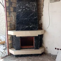 شومینه باربیکیو نرده سنگی کوره