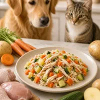 غذای سگ و گربه خانگی تازه و فریز شده