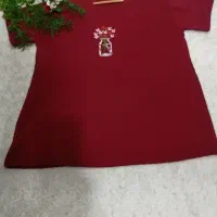 تیشرت نخ پنبه گلدوزی طرح گلدون|لباس|کاشمر, |دیوار