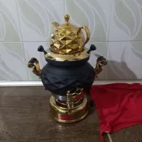 فروش سماور ۶ لیتر ماه نگار با قوری ترموکوبل دار