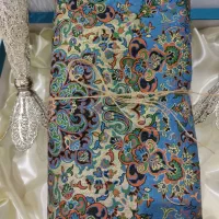 ست ترمه با گلدان ملیله کاری|صنایع دستی و سایر لوازم تزئینی|تهران, قاسمآباد|دیوار