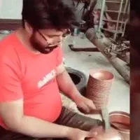 چکش زنی ظروف مسی دست ساز|خدمات پیشه و مهارت|برخوار, |دیوار