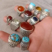 انگشتر های رکاب دست ساز نو همه نقره
