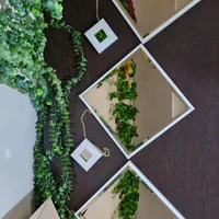 آینه دکوراتیو ۵تایی لوزی زنجیردار دیواری شامپاینی|آینه|فردیس, فردیس|دیوار