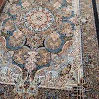 فرش ۹ متری ۱۰۰۰شانه ابریشم کارشده|فرش|رشت, چله خانه|دیوار