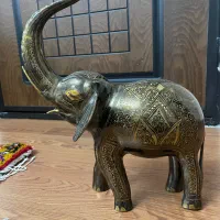 دکوری برنز فیل سیاه قلم