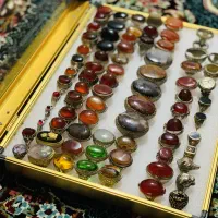 حراج انواع انگشتر با عقیق اصل و معدنی