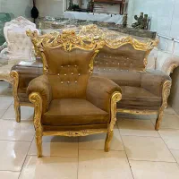 مبل 9 نفره مدل نگین آکبند جلو مبلی ودوعدد عسلی چوب
