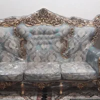 مبل استیل 9نفره باچوب گردو