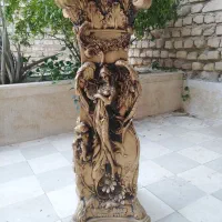 پایه گچی طلایی مخصوص گل مجسمه