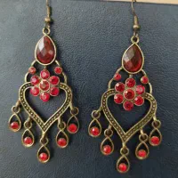 گوشواره آویز هندی رنگ ثابت