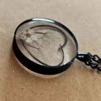 گردنبند مو یار قلب با قاصدک رزینی|بدلیجات|بوشهر, |دیوار