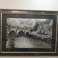 تابلو نقاشی سیاه قلم