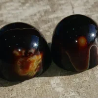 سنگهای موکل دار جفت شده سلطانی عقیق سلیمانی|جواهرات|کارون, |دیوار