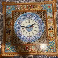 ساعت دیواری خاتم و مینا کاری