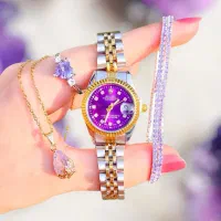 ساعت رولکس زنانه صفحه رنگی ROLEX (کادو زنانه)