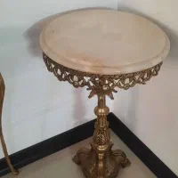 میز تلفن یا میز گلدان برنجی