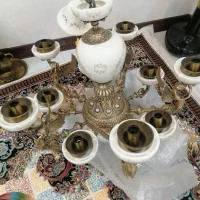 لوستر برنجی سرامیکی 10 شاخه طرح فرشته