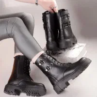 بوت زنانه نیم ساق مشکی ارسال فوری