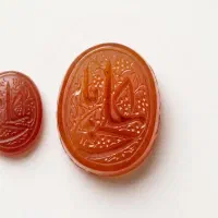 سنگ عقیق با نوشته یا علی امضا دار