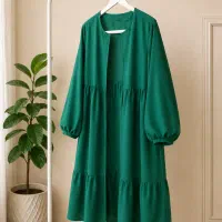 مانتو سبز خاص - خنک و سبک - مناسب ۳۸ تا ۵۲