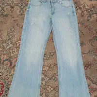 شلوار جین بوت کات زنانه رنگ یخی