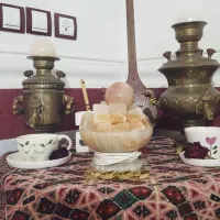 چراغ شب خواب .با سنگ نمک گرمسار.