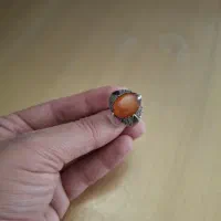 دو عدد انگشتر نقره مردانه عقیق اصل