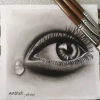 نقاشی چهره طرح های دلخواه روی مقوای مخمل|تابلو، نقاشی، عکس|نجفآباد, گلدشت|دیوار