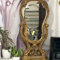 اجاق گاز استیل و اینه قدی ایستاده