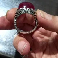 انگشتر نقره ۹۲۵ سنگ یاقوت آلمانی ۱۹ گرم