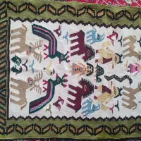 گلیم دست بافت حیوانات